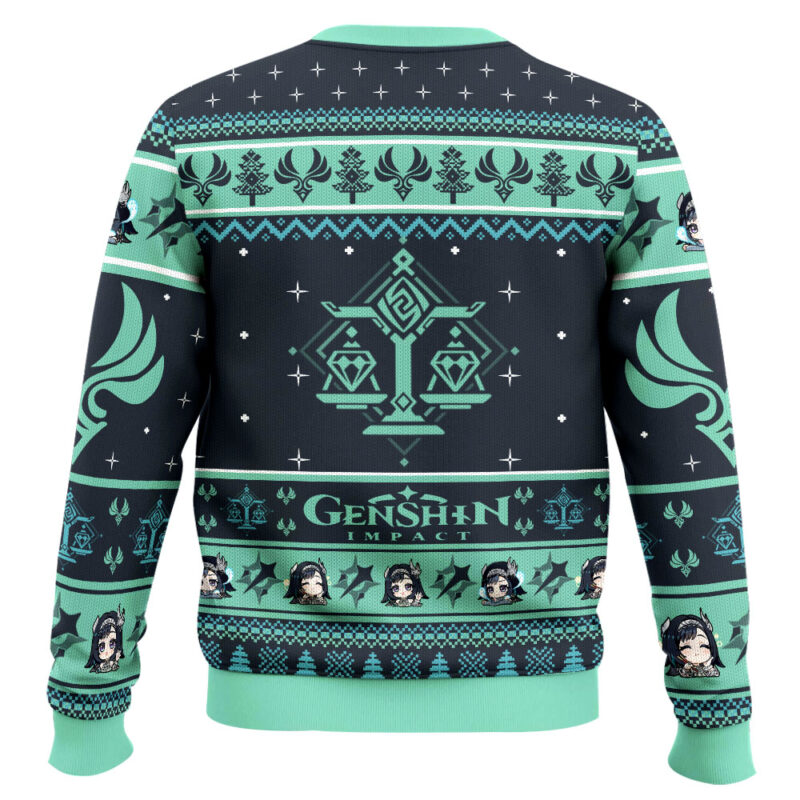 Hooktab Genshin Impact Lan Yan Ugly Christmas Sweater Hooktab Genshin Impact Lan Yan Ugly Christmas Sweater