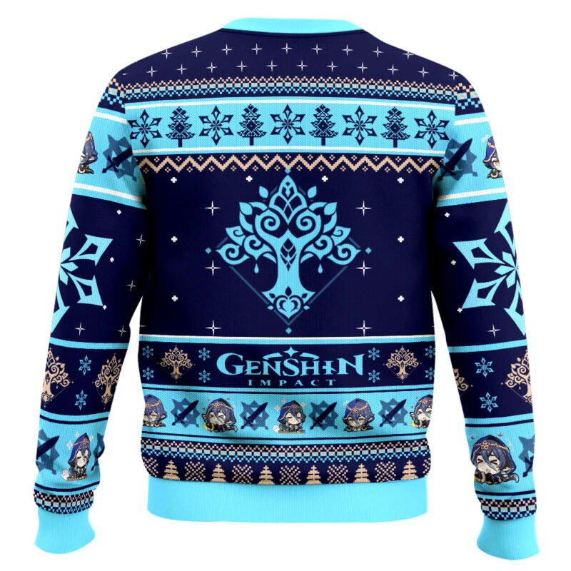Hooktab Genshin Impact Layla Ugly Christmas Sweater Hooktab Genshin Impact Layla Ugly Christmas Sweater