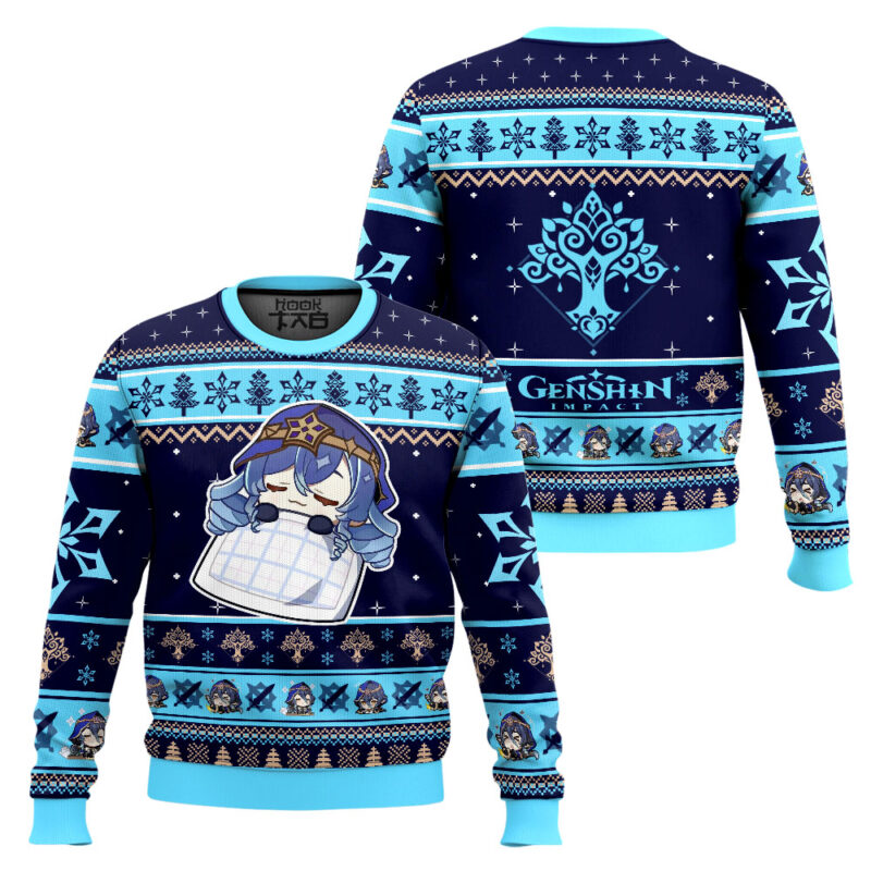 Hooktab Genshin Impact Layla Ugly Christmas Sweater Hooktab Genshin Impact Layla Ugly Christmas Sweater