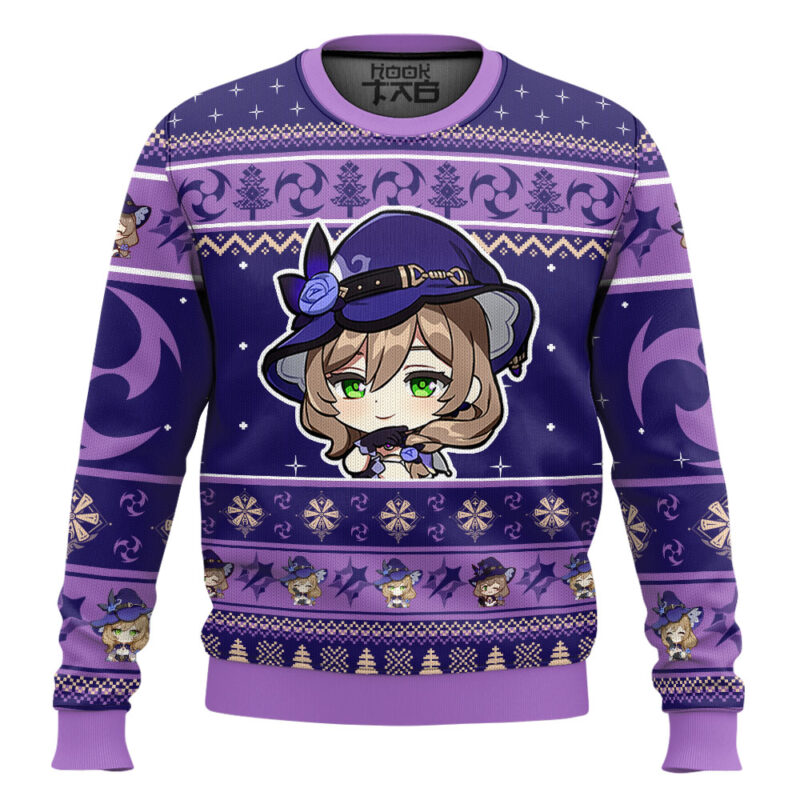 Hooktab Genshin Impact Lisa Ugly Christmas Sweater