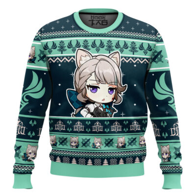 Hooktab Genshin Impact Lynette Ugly Christmas Sweater