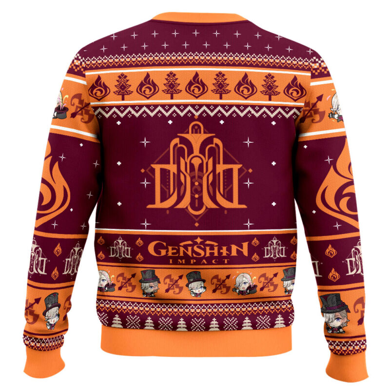 Hooktab Genshin Impact Lyney Ugly Christmas Sweater Hooktab Genshin Impact Lyney Ugly Christmas Sweater