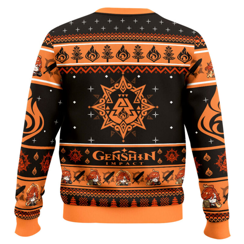 Hooktab Genshin Impact Mavuika Ugly Christmas Sweater Hooktab Genshin Impact Mavuika Ugly Christmas Sweater