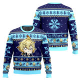 Hooktab Genshin Impact Mika Ugly Christmas Sweater