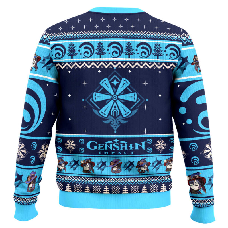 Hooktab Genshin Impact Mona Ugly Christmas Sweater Hooktab Genshin Impact Mona Ugly Christmas Sweater