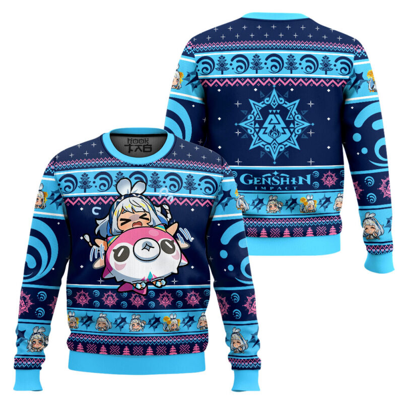 Hooktab Genshin Impact Mualani Ugly Christmas Sweater Hooktab Genshin Impact Mualani Ugly Christmas Sweater