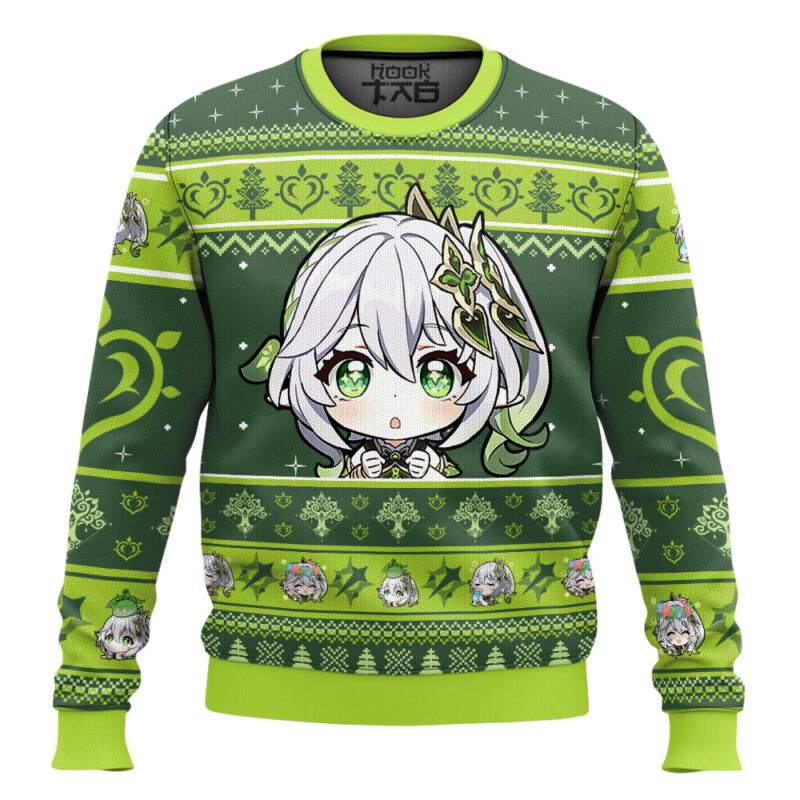 Hooktab Genshin Impact Nahida Ugly Christmas Sweater Hooktab Genshin Impact Nahida Ugly Christmas Sweater