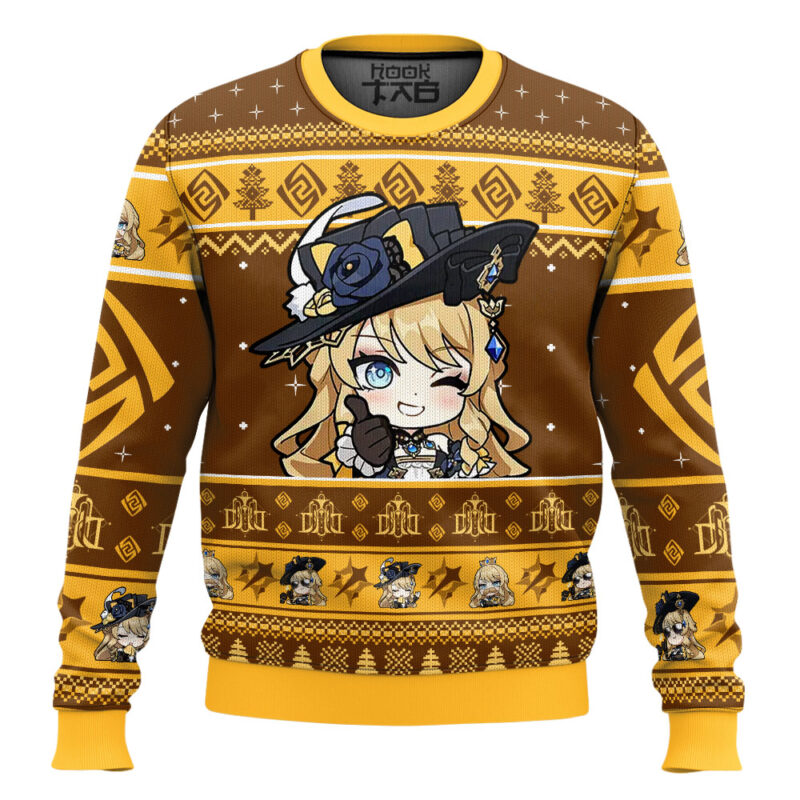 Hooktab Genshin Impact Navia Ugly Christmas Sweater