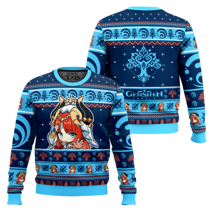 Hooktab Genshin Impact Nilou Ugly Christmas Sweater Hooktab Genshin Impact Nilou Ugly Christmas Sweater