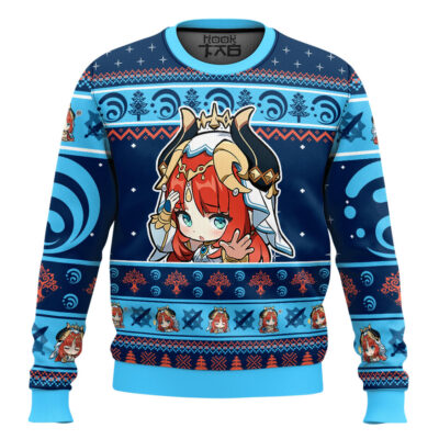 Hooktab Genshin Impact Nilou Ugly Christmas Sweater
