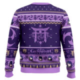 Hooktab Genshin Impact Raiden Shogun Ugly Christmas Sweater