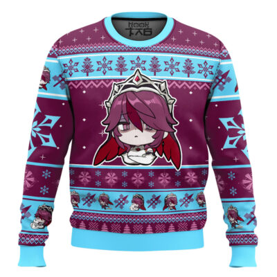 Hooktab Genshin Impact Rosaria Ugly Christmas Sweater