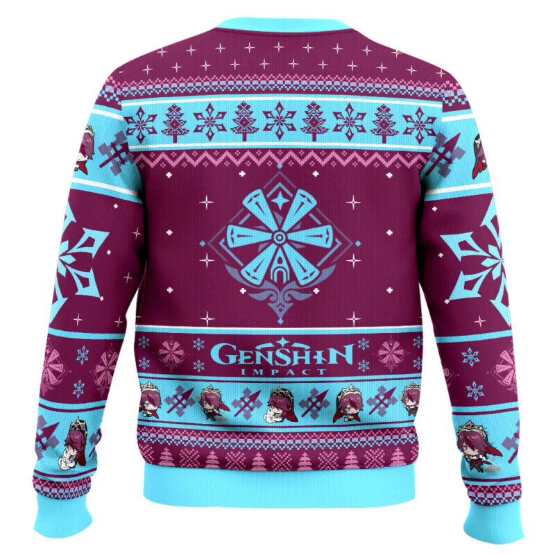 Hooktab Genshin Impact Rosaria Ugly Christmas Sweater Hooktab Genshin Impact Rosaria Ugly Christmas Sweater