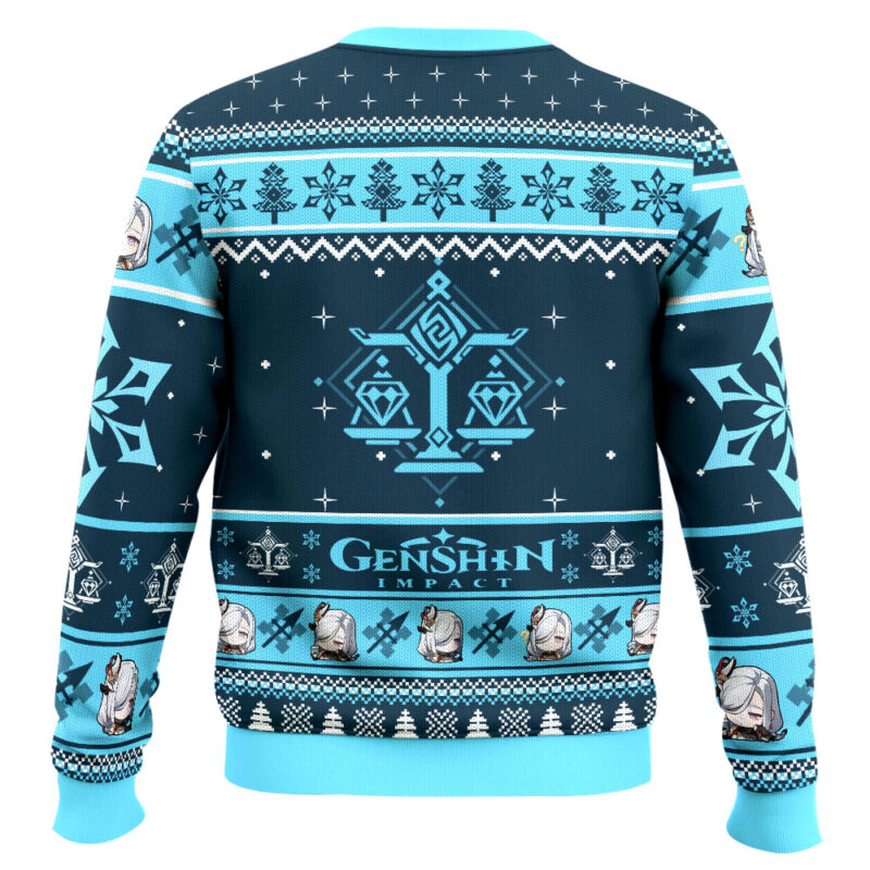 Hooktab Genshin Impact Shenhe Ugly Christmas Sweater Hooktab Genshin Impact Shenhe Ugly Christmas Sweater