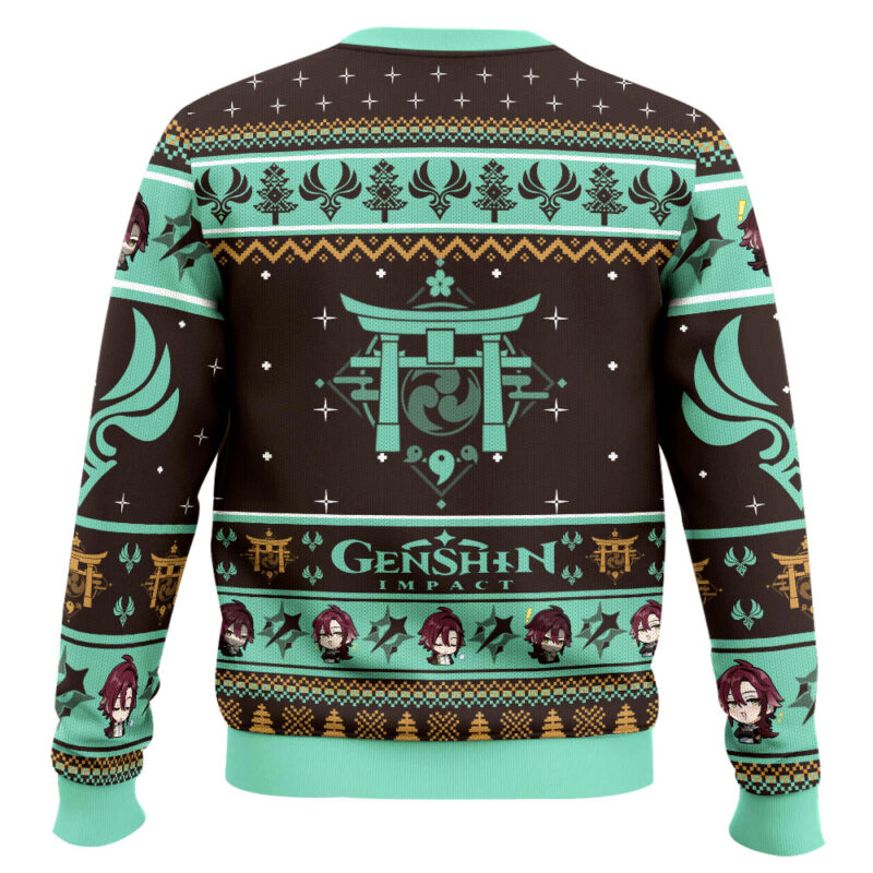 Hooktab Genshin Impact Shikanoin Heizou Ugly Christmas Sweater Hooktab Genshin Impact Shikanoin Heizou Ugly Christmas Sweater