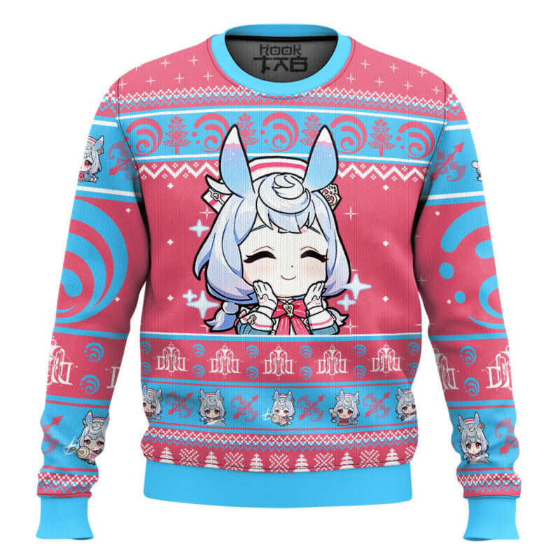 Hooktab Genshin Impact Sigewinne Ugly Christmas Sweater