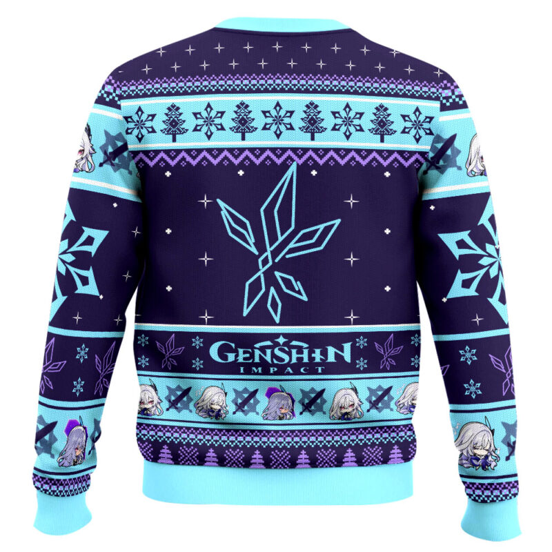 Hooktab Genshin Impact Skirk Ugly Christmas Sweater Hooktab Genshin Impact Skirk Ugly Christmas Sweater