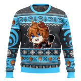 Hooktab Genshin Impact Tartaglia Ugly Christmas Sweater