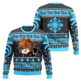 Hooktab Genshin Impact Tartaglia Ugly Christmas Sweater