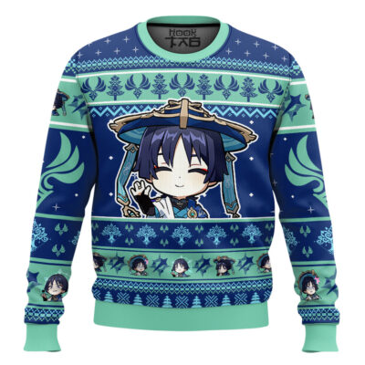 Hooktab Genshin Impact Wanderer Ugly Christmas Sweater