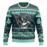 Hooktab Genshin Impact Xiao Ugly Christmas Sweater