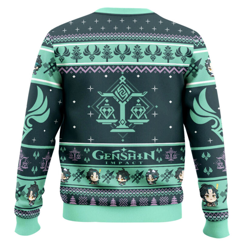 Hooktab Genshin Impact Xiao Ugly Christmas Sweater Hooktab Genshin Impact Xiao Ugly Christmas Sweater