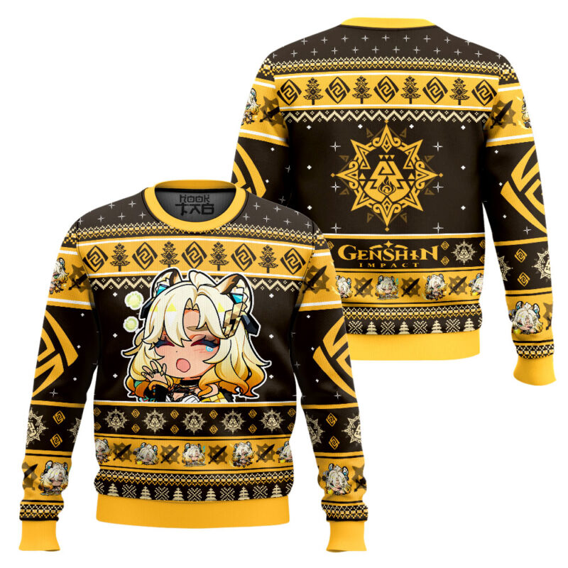 Hooktab Genshin Impact Xilonen Ugly Christmas Sweater Hooktab Genshin Impact Xilonen Ugly Christmas Sweater
