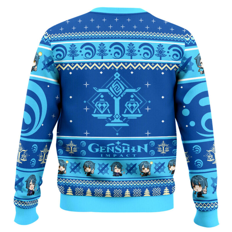 Hooktab Genshin Impact Xingqiu Ugly Christmas Sweater Hooktab Genshin Impact Xingqiu Ugly Christmas Sweater