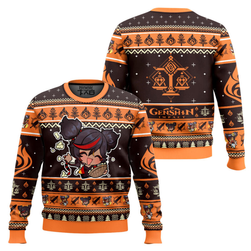Hooktab Genshin Impact Xinyan Ugly Christmas Sweater Hooktab Genshin Impact Xinyan Ugly Christmas Sweater