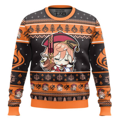 Hooktab Genshin Impact Yanfei Ugly Christmas Sweater