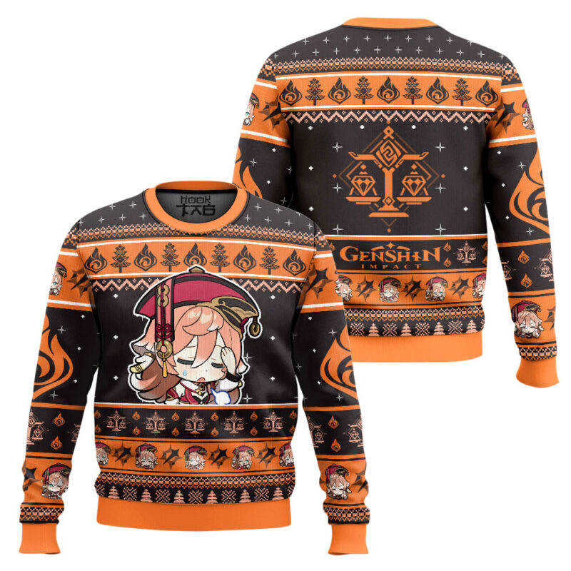 Hooktab Genshin Impact Yanfei Ugly Christmas Sweater Hooktab Genshin Impact Yanfei Ugly Christmas Sweater