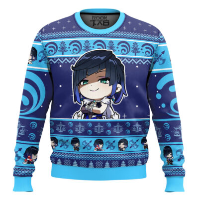 Hooktab Genshin Impact Yelan Ugly Christmas Sweater
