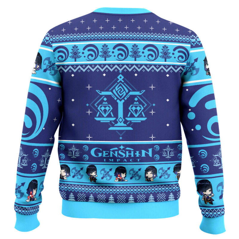 Hooktab Genshin Impact Yelan Ugly Christmas Sweater Hooktab Genshin Impact Yelan Ugly Christmas Sweater