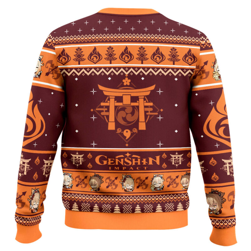 Hooktab Genshin Impact Yoimiya Ugly Christmas Sweater Hooktab Genshin Impact Yoimiya Ugly Christmas Sweater