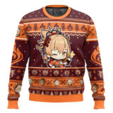 Hooktab Genshin Impact Yoimiya Ugly Christmas Sweater