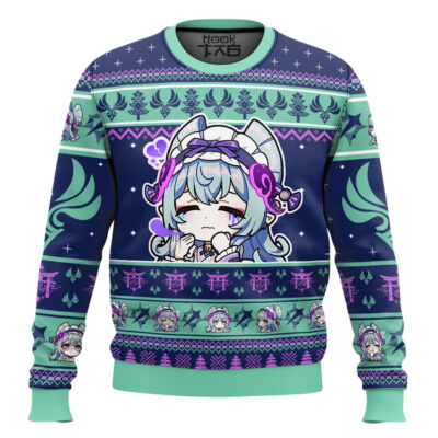 Hooktab Genshin Impact Yumemizuki Mizuki Ugly Christmas Sweater