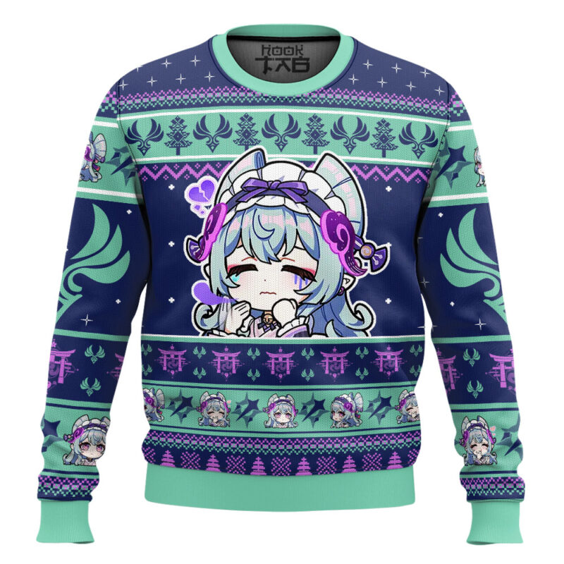 Hooktab Genshin Impact Yumemizuki Mizuki Ugly Christmas Sweater