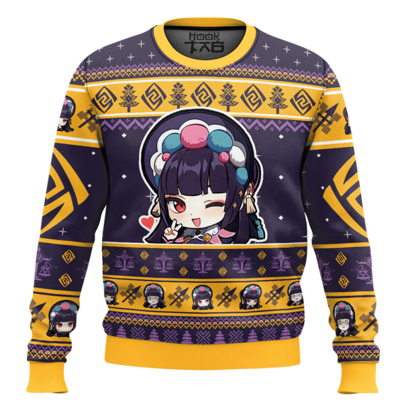 Hooktab Genshin Impact Yun Jin Ugly Christmas Sweater