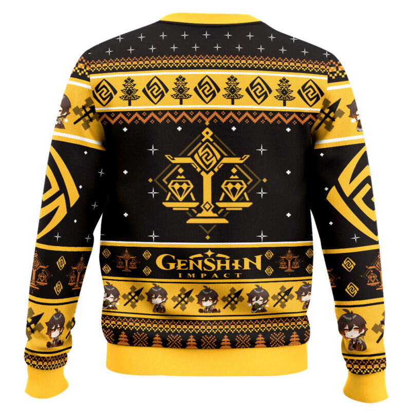 Hooktab Genshin Impact Zhongli Ugly Christmas Sweater Hooktab Genshin Impact Zhongli Ugly Christmas Sweater