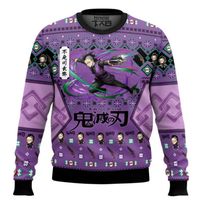 Hooktab Genya Shinazugawa Ugly Christmas Sweater Ugly Christmas Sweater