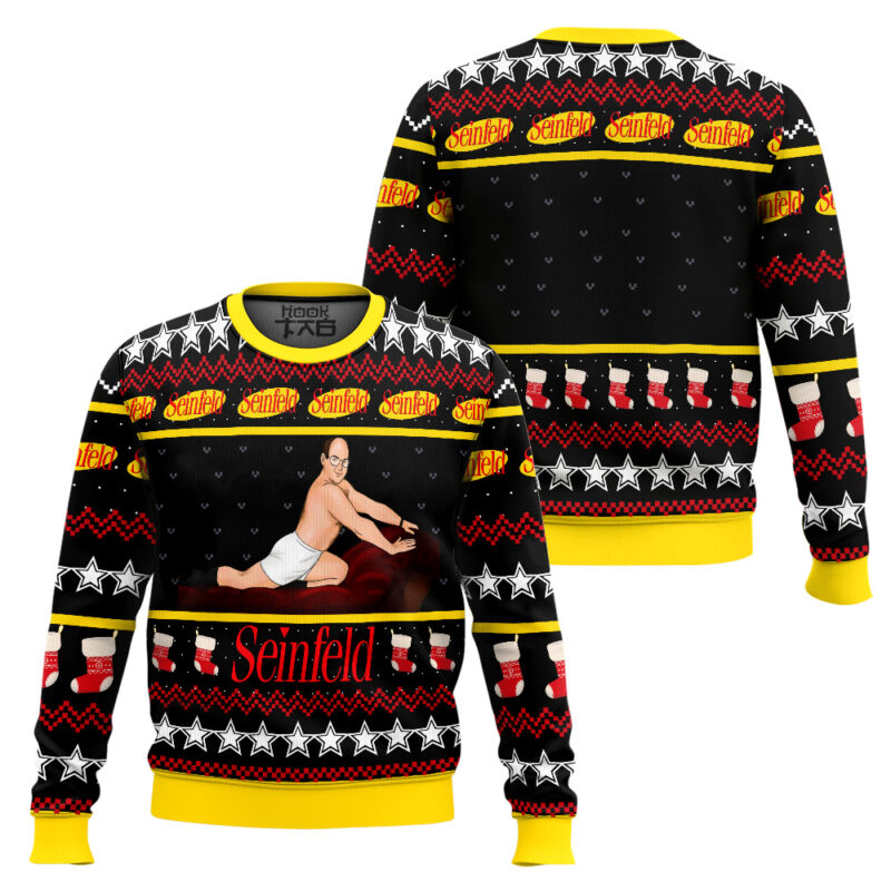 Hooktab George Costanza Seinfield Ugly Christmas Sweater Hooktab George Costanza Seinfield Ugly Christmas Sweater