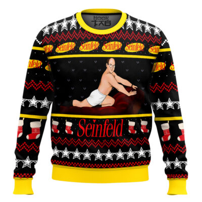 Hooktab George Costanza Seinfield Ugly Christmas Sweater