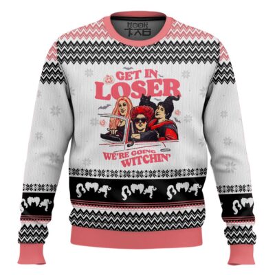 Hooktab Get In Loser Hocus Pocus Ugly Christmas Sweater