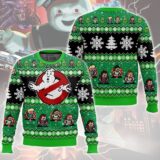 Hooktab Ghost Is Banned Ghostbusters Ugly Christmas Sweater