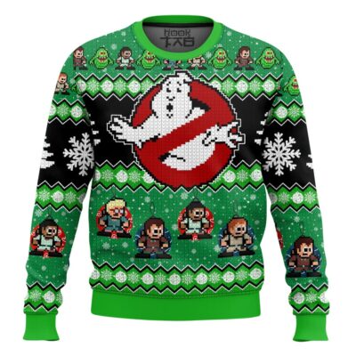 Hooktab Ghost Is Banned Ghostbusters Ugly Christmas Sweater