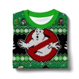 Hooktab Ghost Is Banned Ghostbusters Ugly Christmas Sweater
