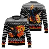 Hooktab Ghost Rider Ugly Christmas Sweater