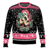 Hooktab Ghostface Don't Hang Up Scream Ugly Christmas Sweater