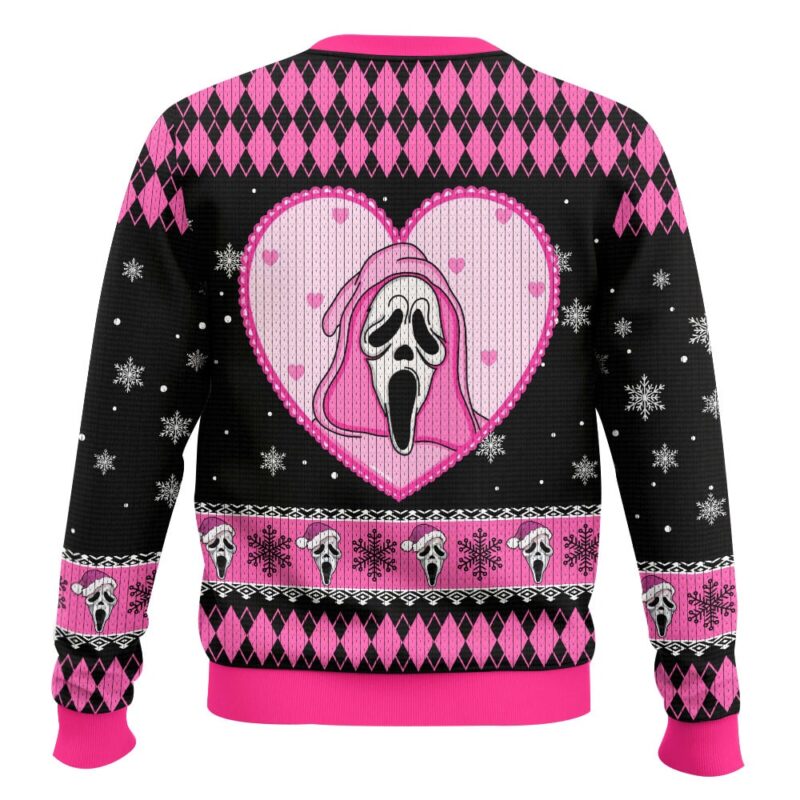 Hooktab Ghostface Happy Halloween Scream Ugly Christmas Sweater Hooktab Ghostface Happy Halloween Scream Ugly Christmas Sweater