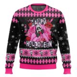 Hooktab Ghostface Happy Halloween Scream Ugly Christmas Sweater